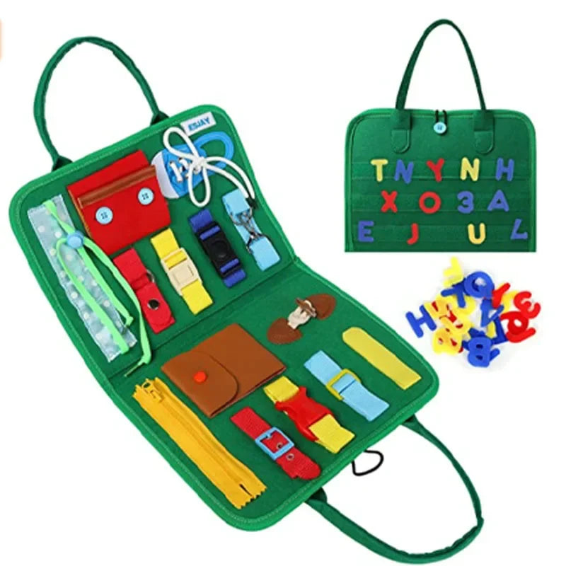 Sensory Play Board Busy Board Leaning Toys For Toddlers Foldable Sensory Toy Toddler Activity Board-Educational Learn