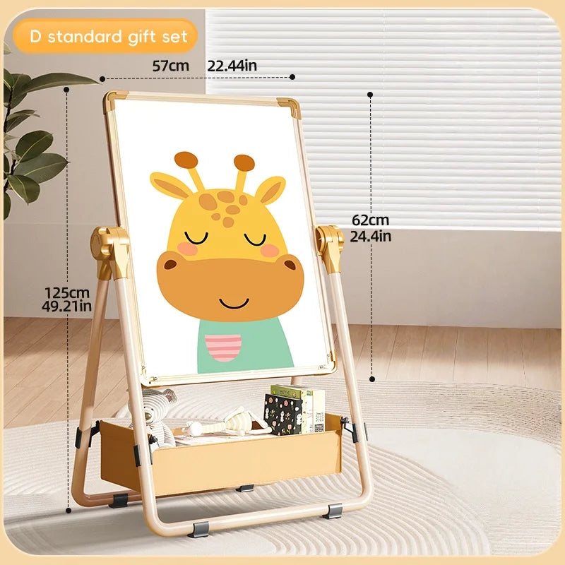 Children's drawing board, baby magnetic double-sided teaching, home small blackboard stand, colored graffiti, erasable writing