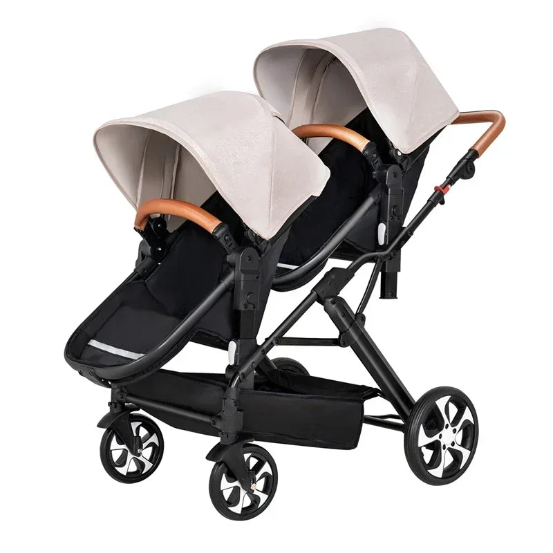 Foldable Twin stroller Lightweight New 2 in 1 baby trolley baby carriage with car seat Baby stroller for two children