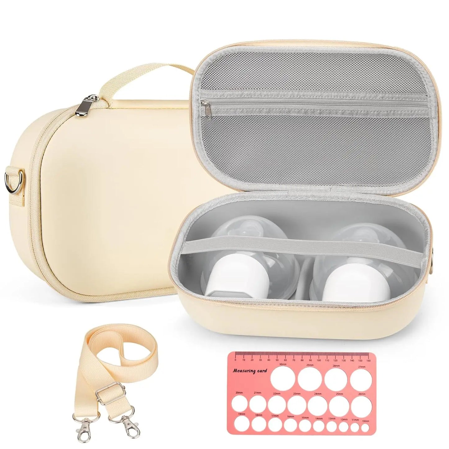 Breast Pumps Carrying Bag Compatible with Most of Breast Pump Hard Shell Wearable Breast Pump Bag with Waterproof Removable Tray