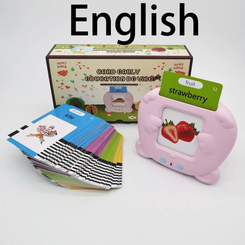 Learning Machine for Kid Talking Flash Cards Kindergarten Kids Language Electronic Audio Book Learn English