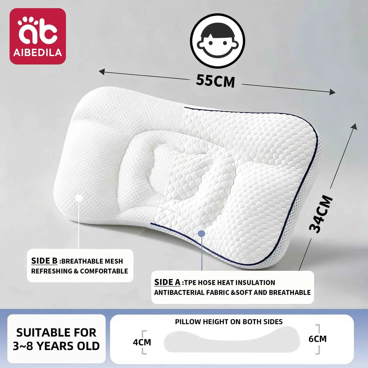 AIBEDILA Baby Pillows for Newborns Neck Pillow Newborn Baby Things Children's Orthopedic Travel Pillow Bedding Mother Kids Items