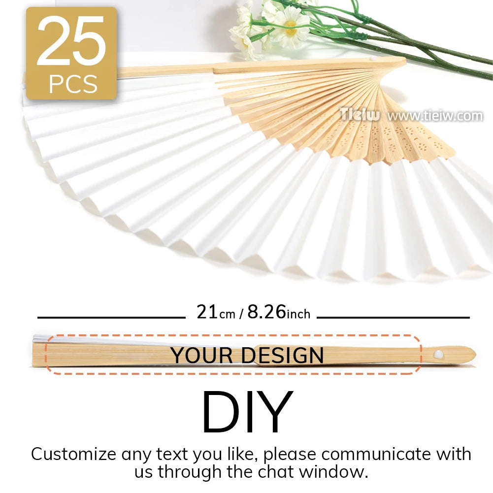 Custom Wedding Fans-Hand Fan For Bridal Shower Beach And Summer Wedding Favors-Personalized Rustic And Elegant Wooden Fan