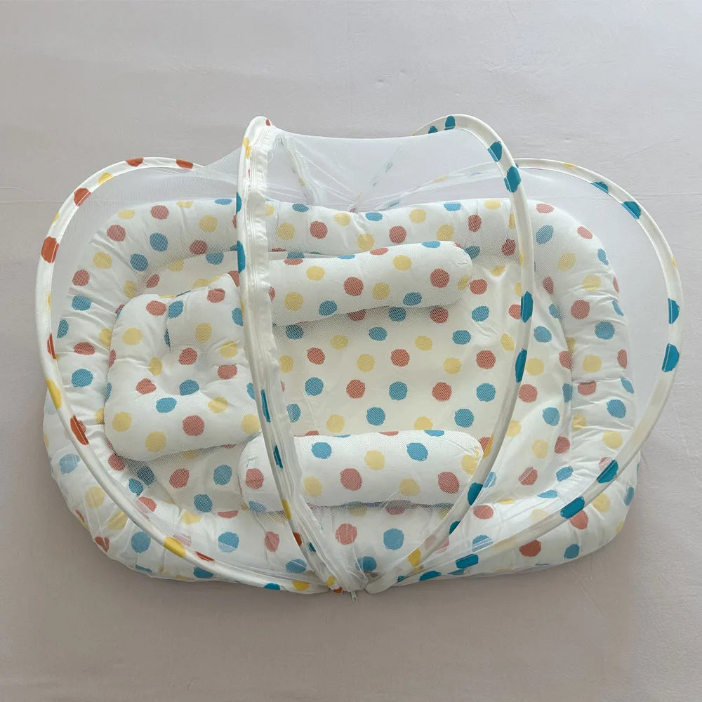 Multi-Function Travel Baby Nest Portable Baby Bed Crib Foldable Babynest Bassinet Infant Sleeping Children's Bed with Mosquito