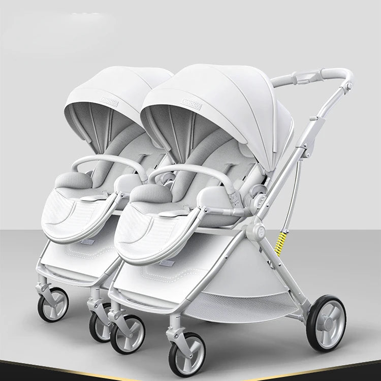 New Twins baby Stroller Splitable Shock absorption multiple Stroller Lightweight Folding Sit and Lying Two-Way baby carriage