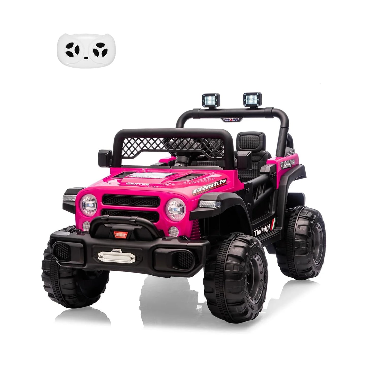 12V Kids Ride On Car,2 Seater Electric Toy Car for Toddlers and Children,with Remote Control, Battery-Powered,Music,Led Lights