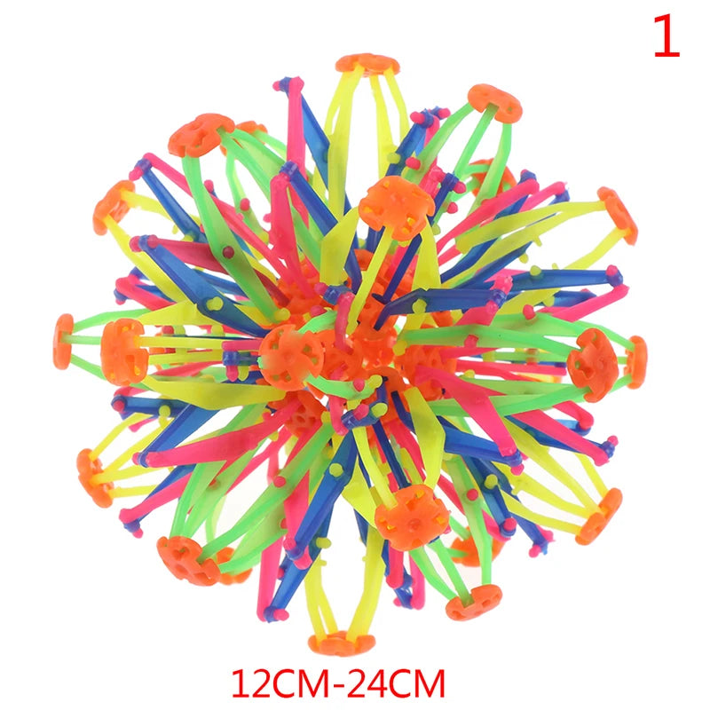 Telescopic Ball Children's Magic Outdoor Flower Ball Throwing Ball Kick-off Stretching Flower Ball Parent-child Interactive Toy