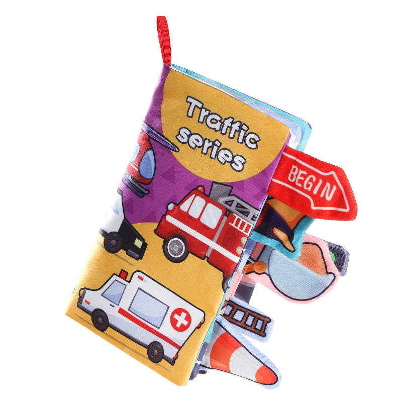 Baby early education cloth book puzzle toys can be washed and pulled