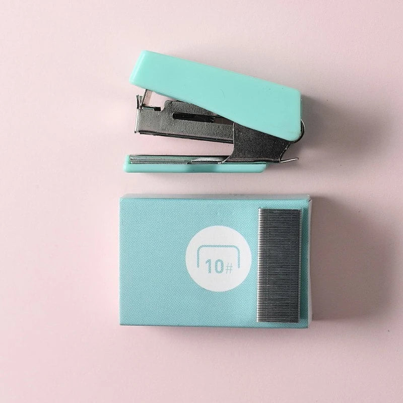Portable Mini Stapler Stationery Kits for Home School Office Paper Book Binding