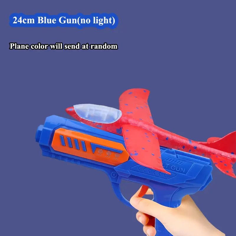 Clearance_Kids 24/34cm Foam Plane Launcher Outdoor Toy for Boys Sport Catapult Game Children Girl Birthday Xmas Gifts_Continuous