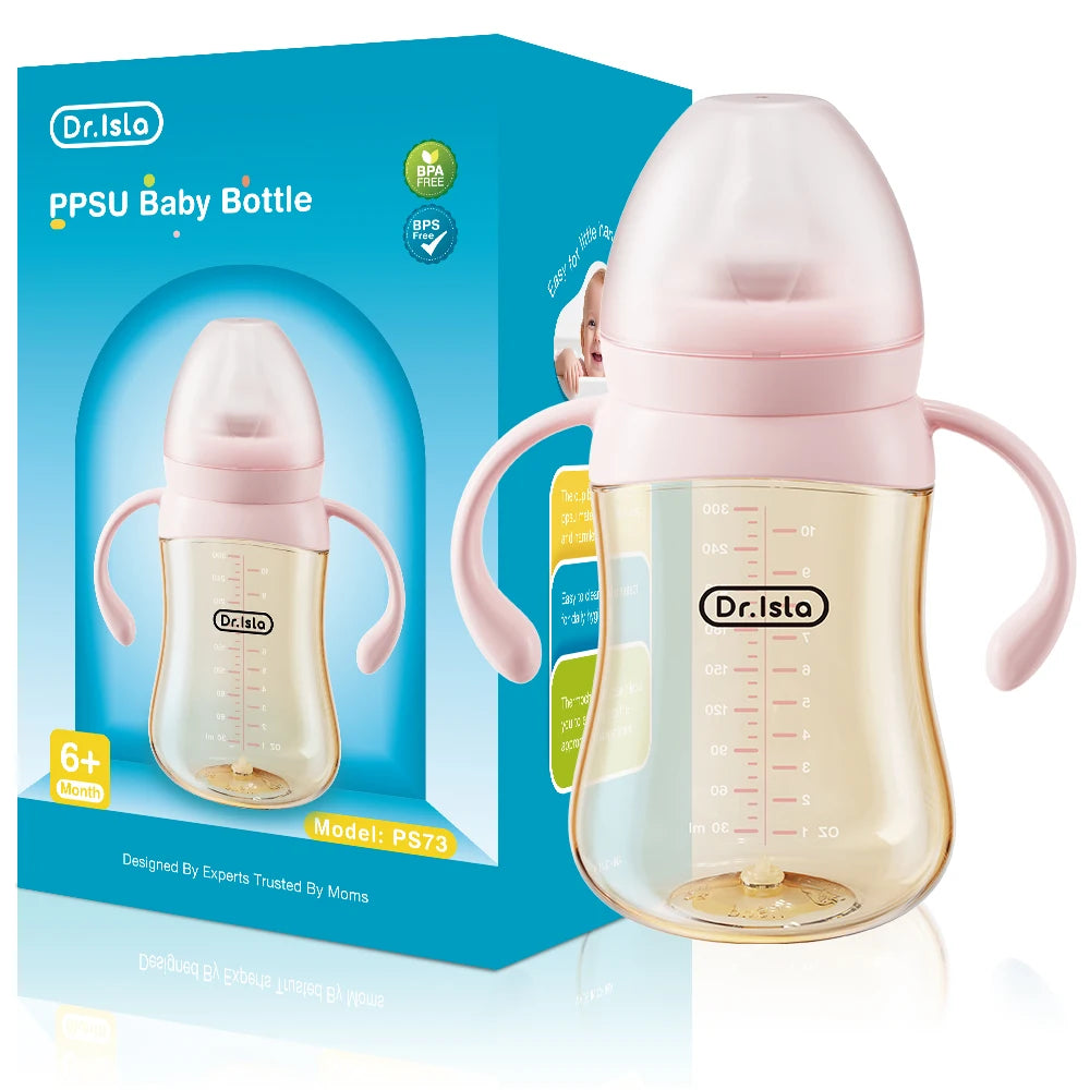 160/240/300ml Baby Dot Anti-Colic＆Anti-Bloating Milk Bottle Kids Drinking Bottle＆Temperature Display Function