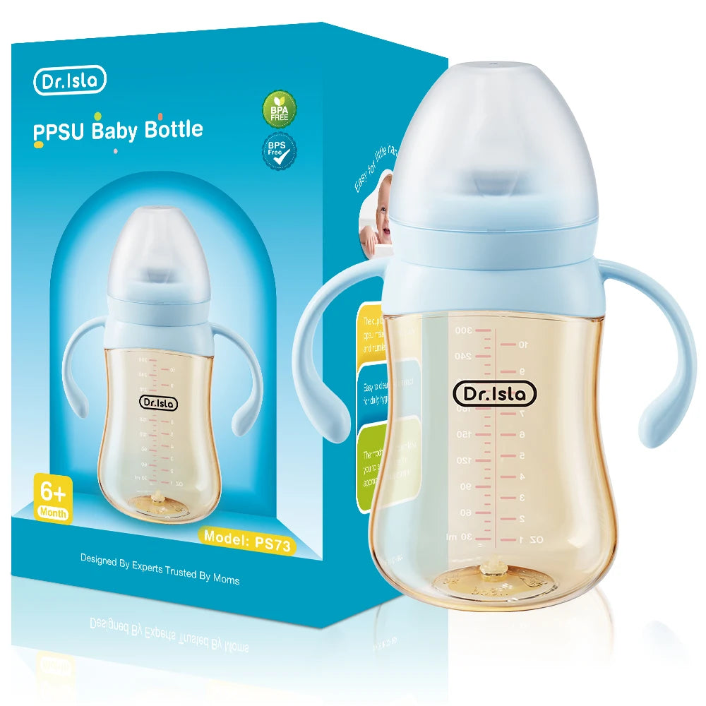 160/240/300ml Baby Dot Anti-Colic＆Anti-Bloating Milk Bottle Kids Drinking Bottle＆Temperature Display Function
