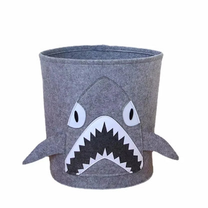 1/2/3/5PCS Baby Storage Basket Panda Dinosaur Cartoon Felt Organizer Laundry Dirty Clothes Bucket Toy Storage Box Gift Ideas