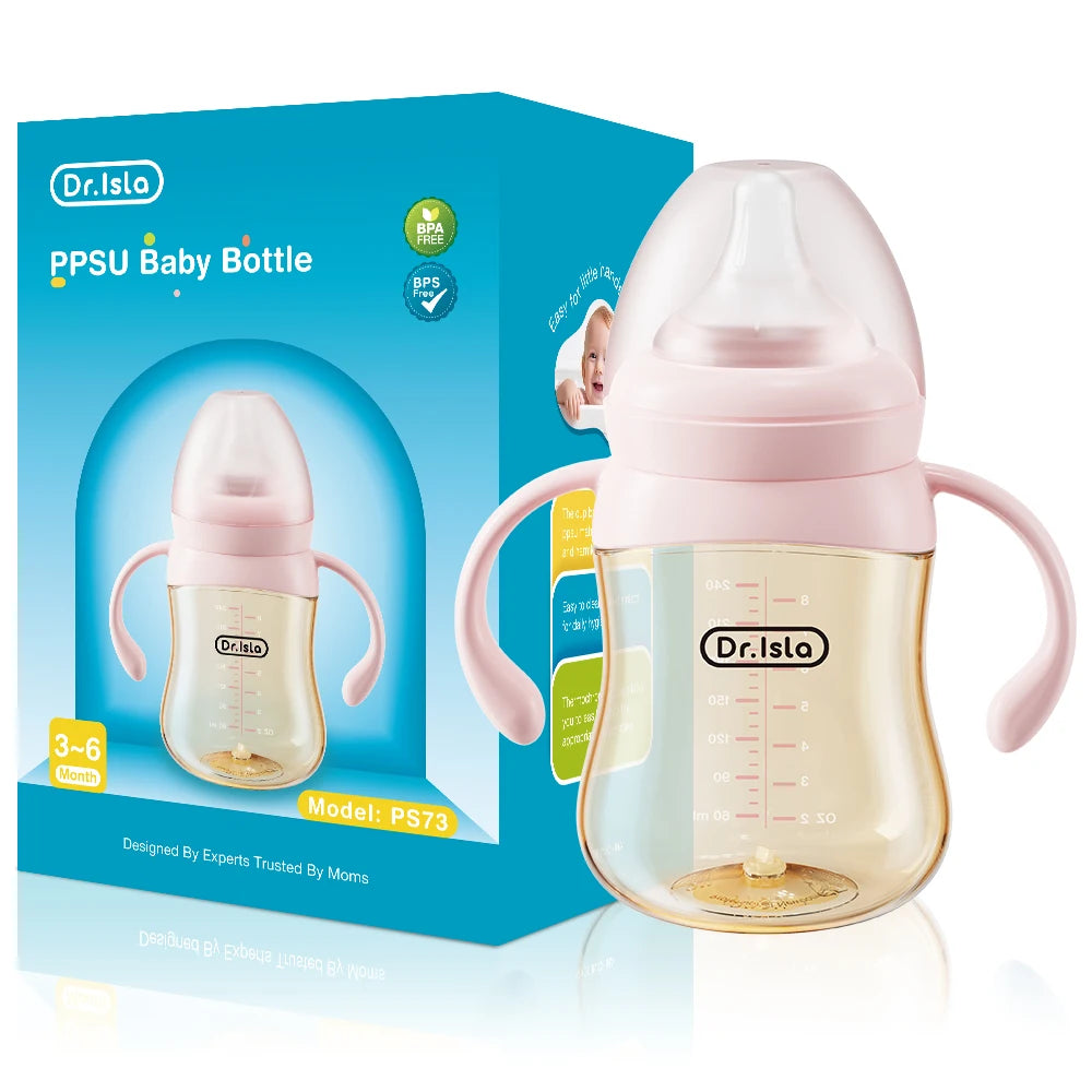 160/240/300ml Baby Dot Anti-Colic＆Anti-Bloating Milk Bottle Kids Drinking Bottle＆Temperature Display Function