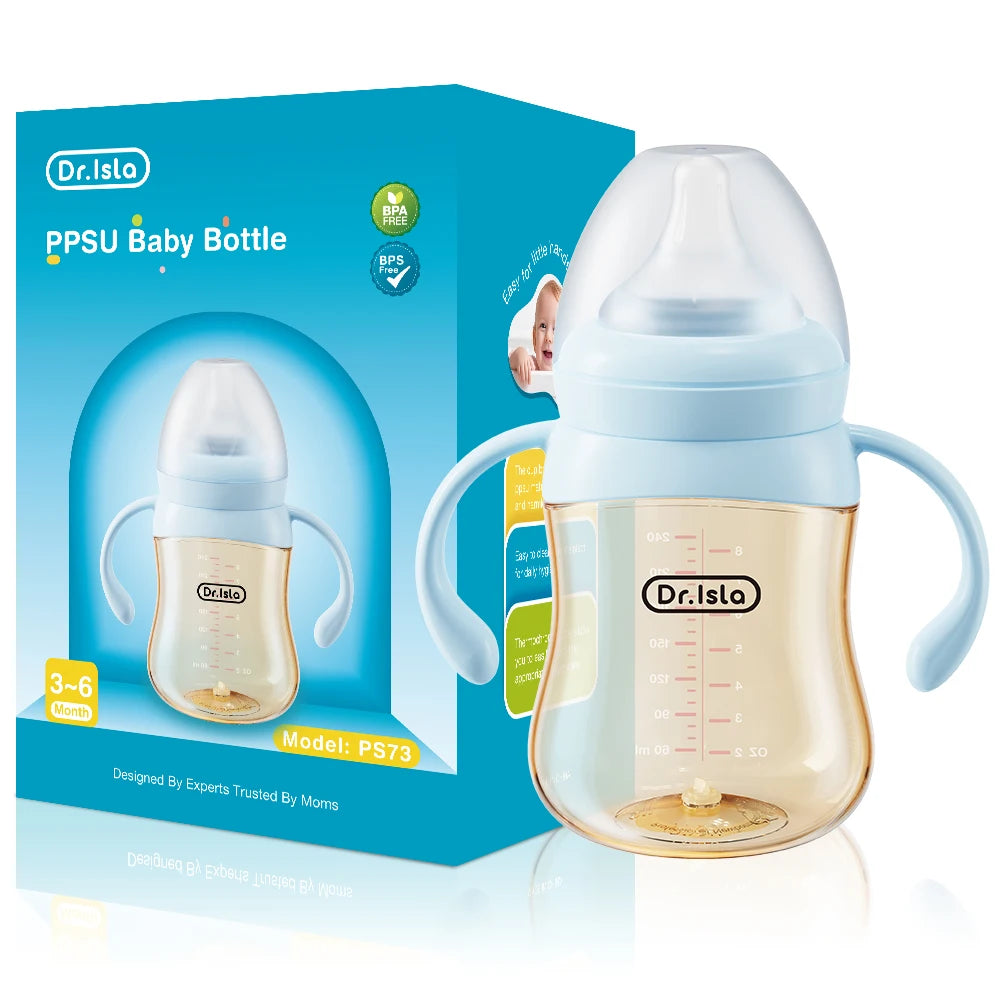 160/240/300ml Baby Dot Anti-Colic＆Anti-Bloating Milk Bottle Kids Drinking Bottle＆Temperature Display Function