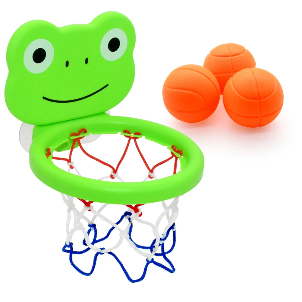 Baby Bath Toys Suction Cup Shooting Basketball Hoop With 3 Ball Bathroom