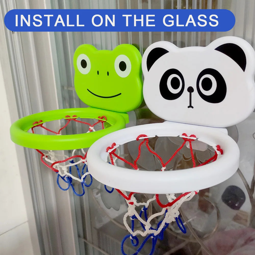 Baby Bath Toys Suction Cup Shooting Basketball Hoop With 3 Ball Bathroom