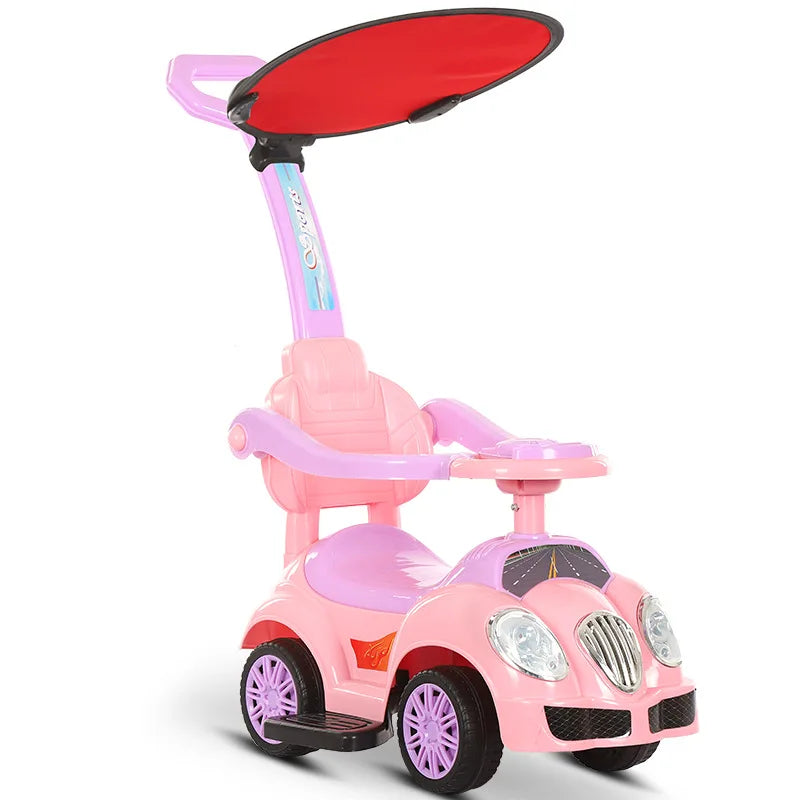 Children's Scooter Can Push and Sit Three in One Multifunctional Twist Car Baby Walker with Music