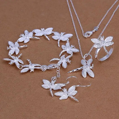 925 sterling Silver some model Valentine's Day gift necklace bracelet Earrings fashion jewelry sets for For Women Bridal wedding