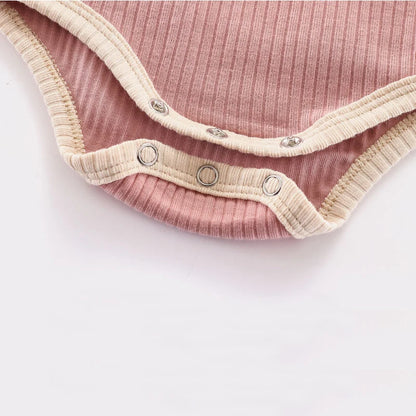 Summer Newborn Baby Romper Ribbed Infant Cotton Short Sleeve Body Suit Boy Girl Claasic Jumpsuits Baby Clothes 0-12M