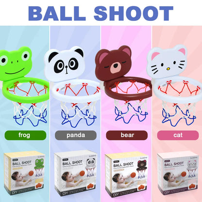 Baby Bath Toys Suction Cup Shooting Basketball Hoop With 3 Ball Bathroom