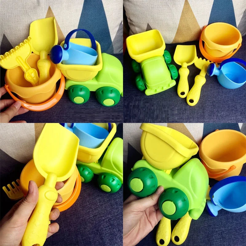 Beach Toys for Children Sand Water Castle Bucket Spade Shovel Rake Water Tool