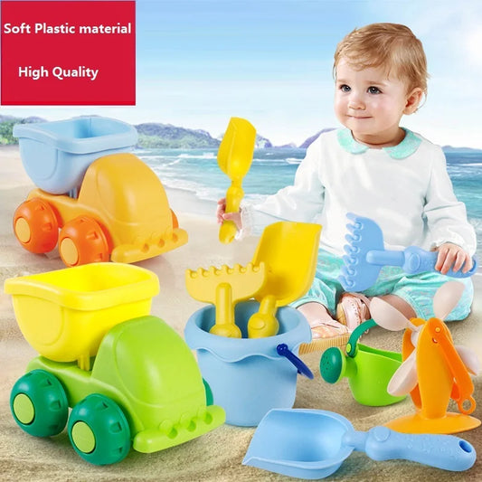 Beach Toys for Children Sand Water Castle Bucket Spade Shovel Rake Water Tool