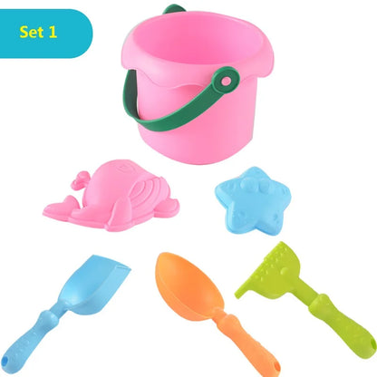 Beach Toys for Children Sand Water Castle Bucket Spade Shovel Rake Water Tool