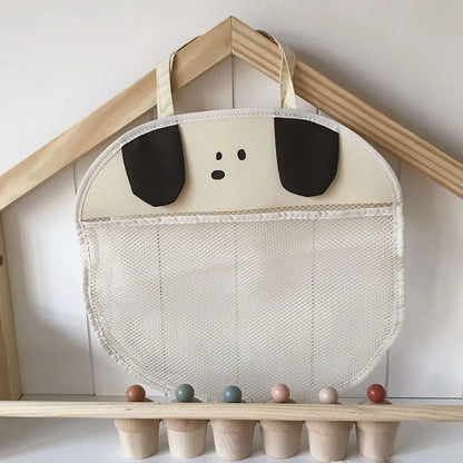 Baby bathroom mesh bag for bath toys bag kids basket toys net cartoon animal Bear Dog waterproof cloth sand toys beach storage