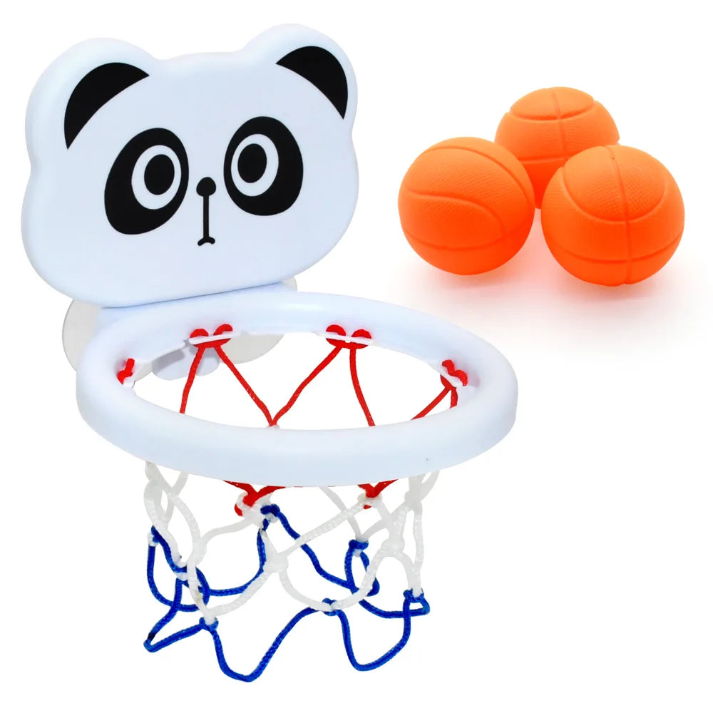 Baby Bath Toys Suction Cup Shooting Basketball Hoop With 3 Ball Bathroom