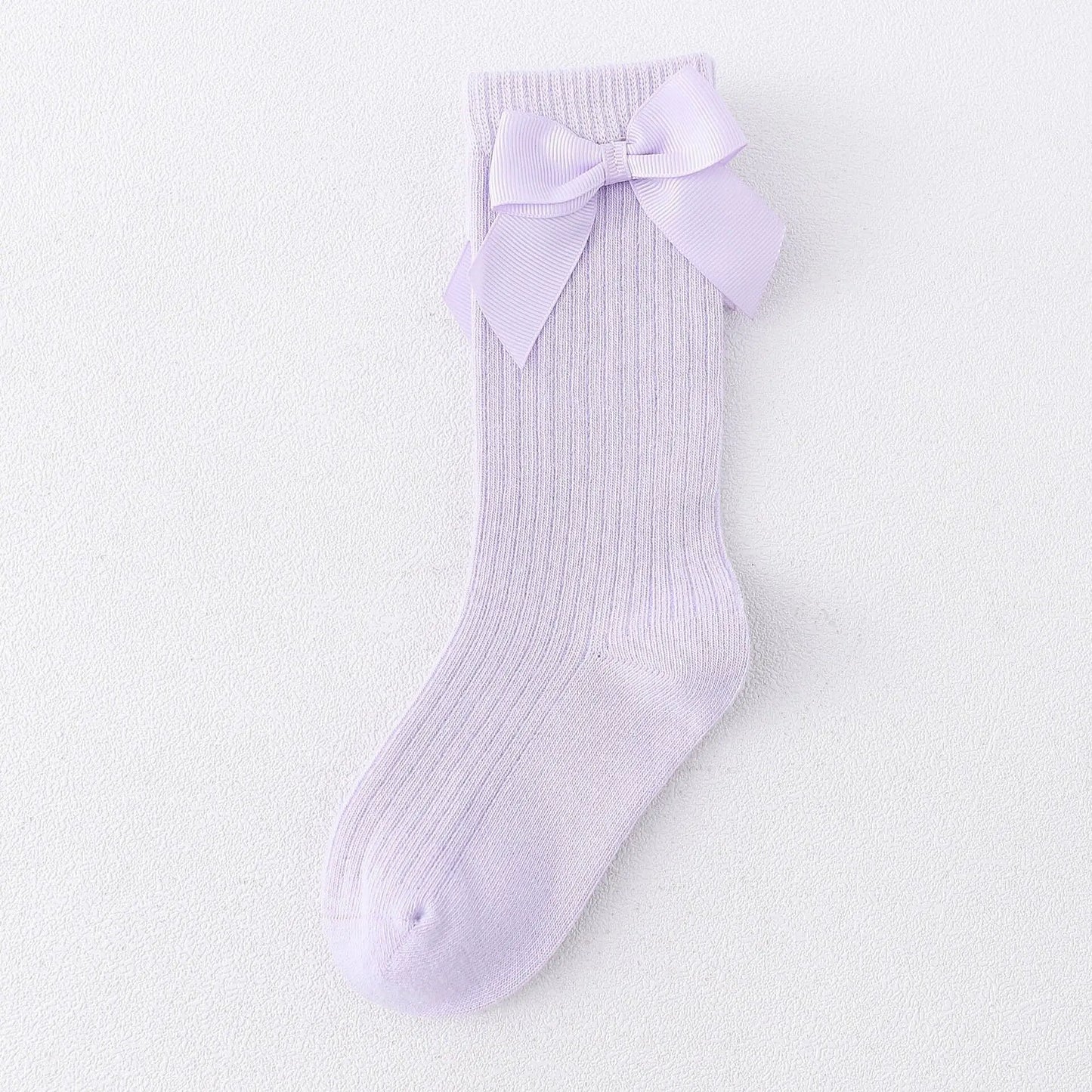 Children's Sock Girls Knee High Socks With Bows Stripped Toddlers Long Socks Kids School Sock Infant Baby Socken