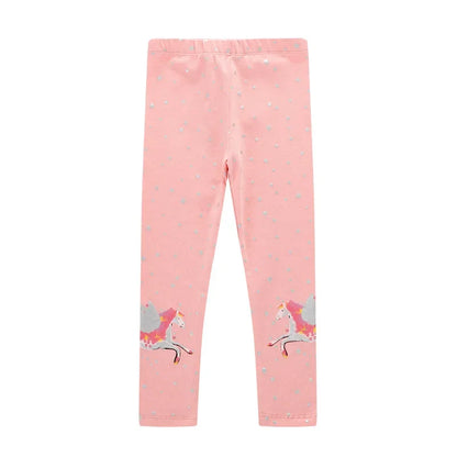 2 3 4 5 6 7 Years Girls Leggings 100% Cotton Girl's Trousers Little Girls Pants Skinny Cartoon Kids Children Leggings Trousers