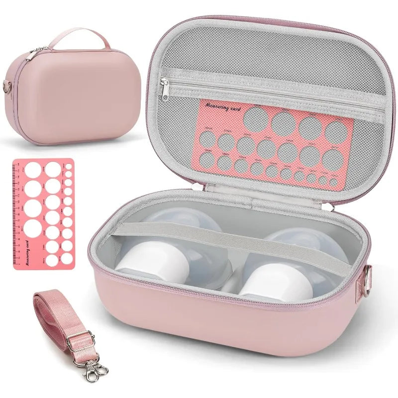 Breast Pumps Carrying Bag Compatible with Most of Breast Pump Hard Shell Wearable Breast Pump Bag with Waterproof Removable Tray