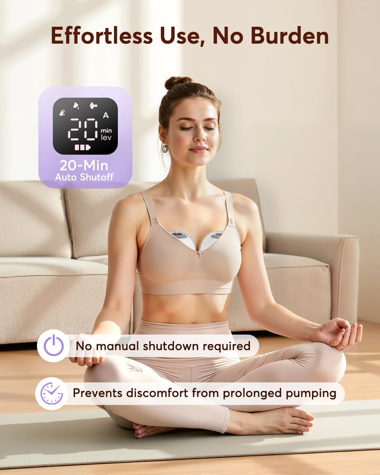 Hands Free Breast Pump K9 Wearable Breast Pump Electirc Portable with 4 Modes & 12 Levels, Max 325mmHg Strong Suction 17/19/21/24/27mm Flange Inserts Wearable Breastfeeding Pump, 2 Pack