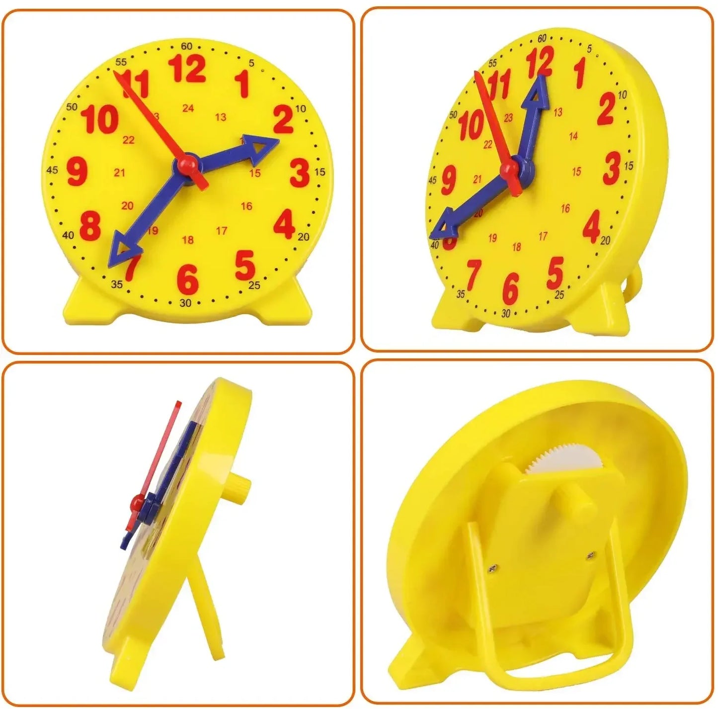 Montessori Time Teaching Clock Student Math Skill Demonstration Clock Model Early Education Learning Resources