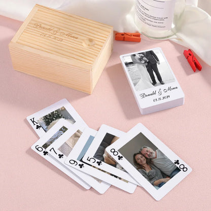 Custom Photo Playing Cards Personalized Pet Dog Cat Picture Poker Deck Anniversary Wedding Couple Invitation Card Memorial Gift