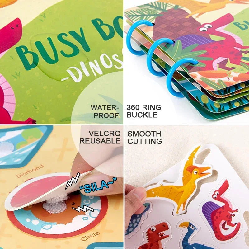Montessori Baby Busy Book My First Book Early Learning Education Toy for Toddlers