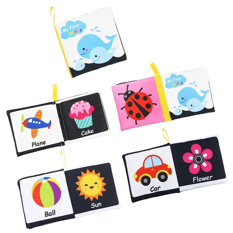 Baby Soft Cloth Book 0-36 Month Montessori Early Educational Toys Cognitive Book for Toddler