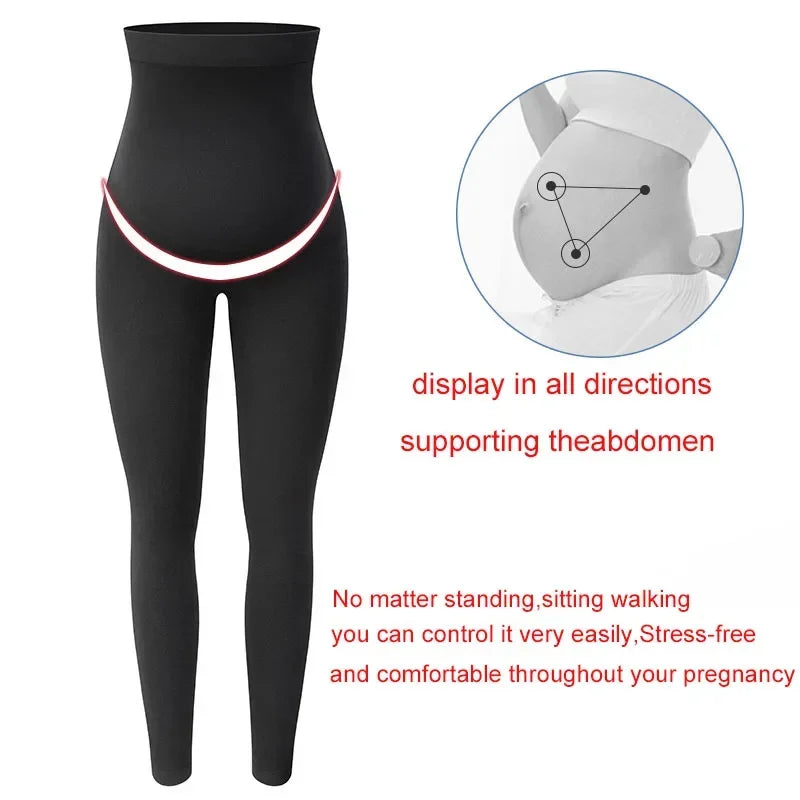 Elastic High Waist Maternity Leggings Skinny for Pregnant Women Belly Support Postpartum Leggins