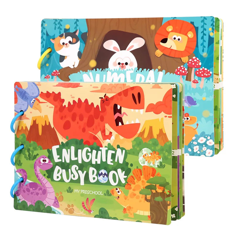 Montessori Baby Busy Book My First Book Early Learning Education Toy for Toddlers