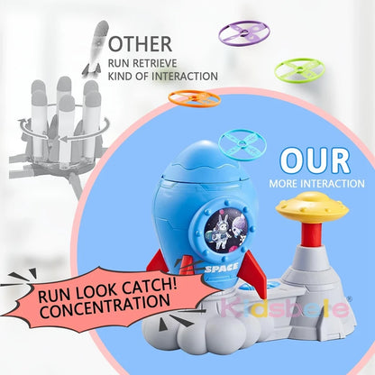 Outdoor Activity Toy Kids Flying Disc Launcher