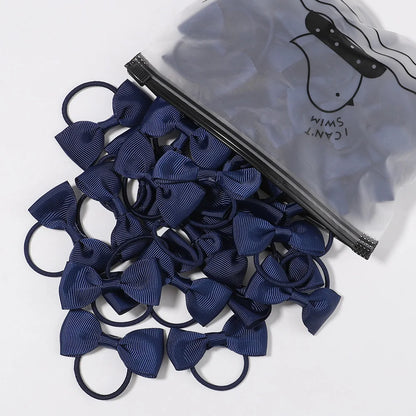 5/10/20Pcs/Lot Baby Bows Ribbon Hair Rubber for Girls Ties Elastic Hairbands Infants Pigtail Holders Hair Accessories Wholesale