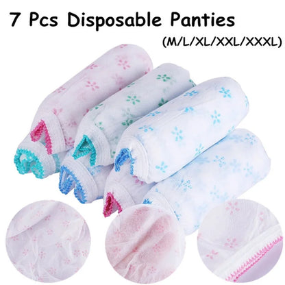 7PCS/set Women Disposable Cotton Underwear Postpartum Panties
