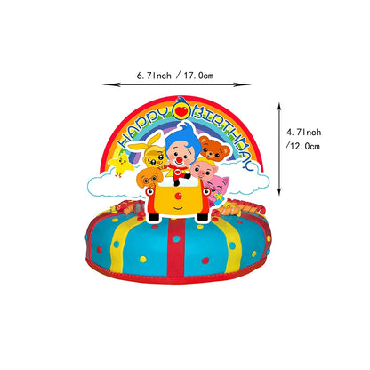 Cartoon Pliming Plims Theme Kids Birthday Party Decoration Background Supplies Balloon Set Cake Toppers Banner Backdrop Kid Gift