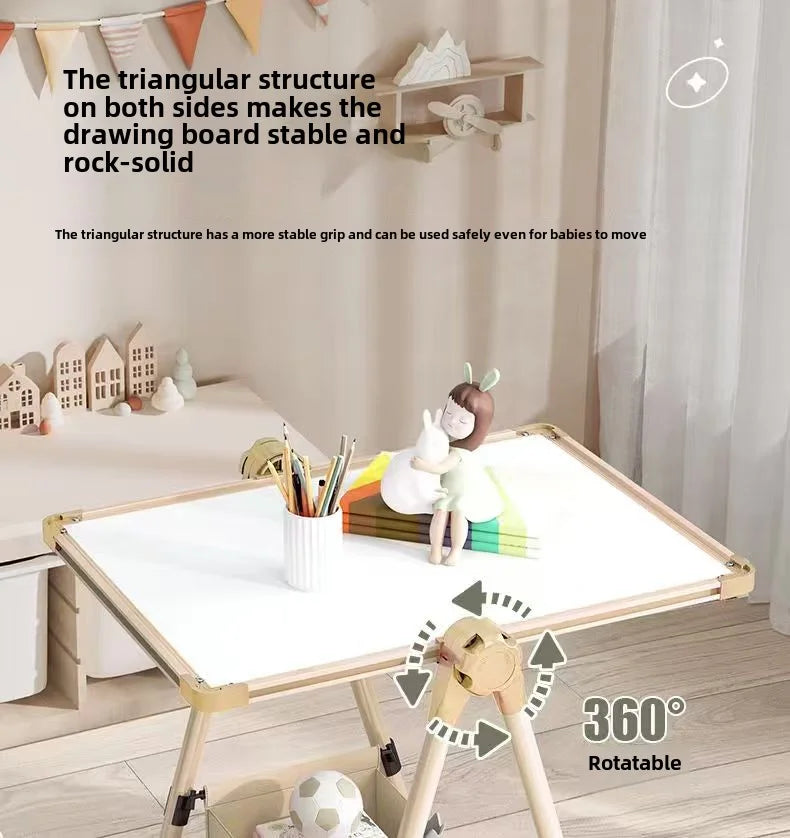 Children's drawing board, baby magnetic double-sided teaching, home small blackboard stand, colored graffiti, erasable writing