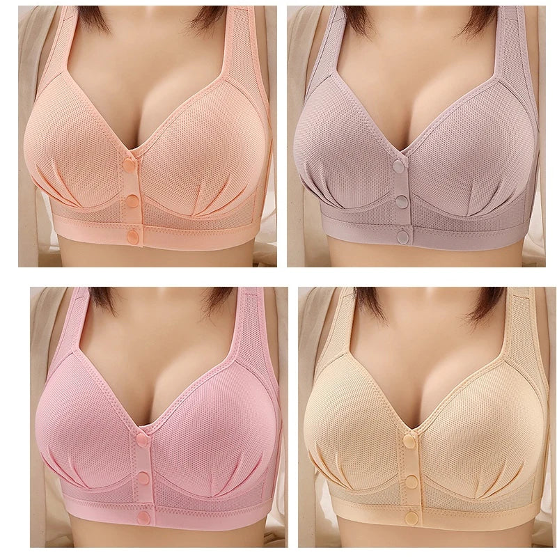 Maternity Bra Wire Free Front Closure Breastfeeding Nursing Bra