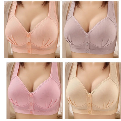 Maternity Bra Wire Free Front Closure Breastfeeding Nursing Bra