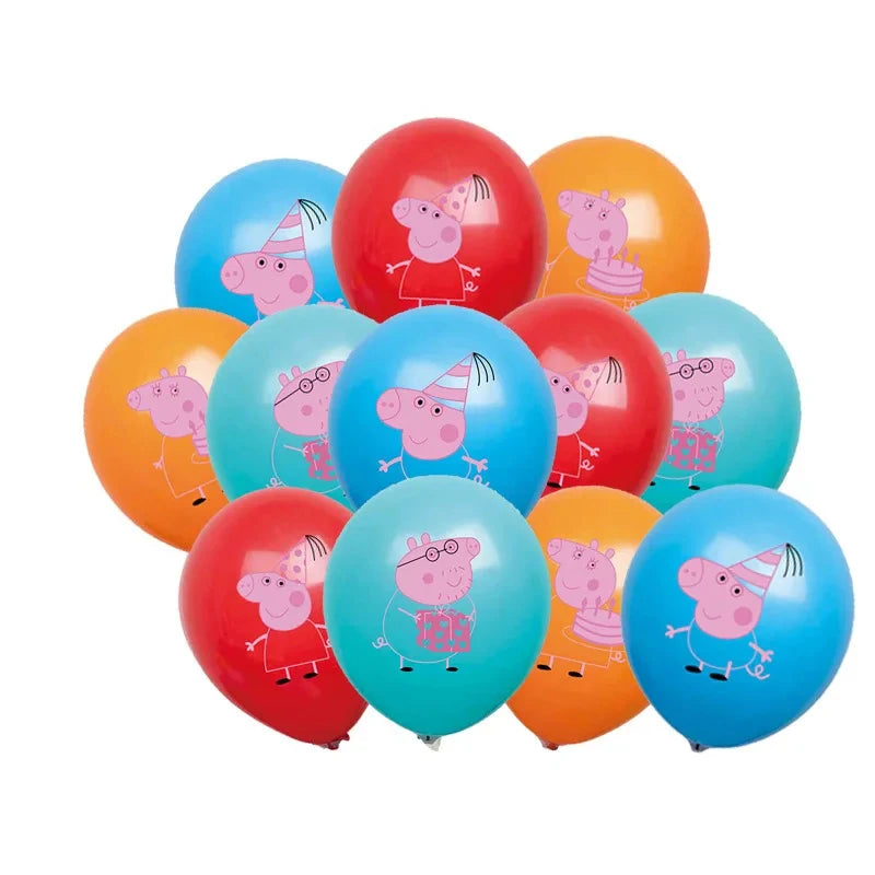 Peppa Pig Birthday Party Decorations Balloons Plate Cup Banner Tableware Set for Baby Shower George Page Party Favors Kids Gifts
