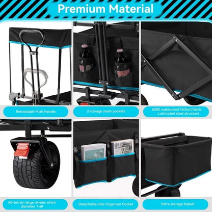 VECUKTY Stroller wagon Blue,black