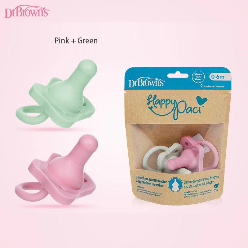 Dr. Brown's pacifier / silicone material / soft newborn baby to 0-6-12-18 months baby use